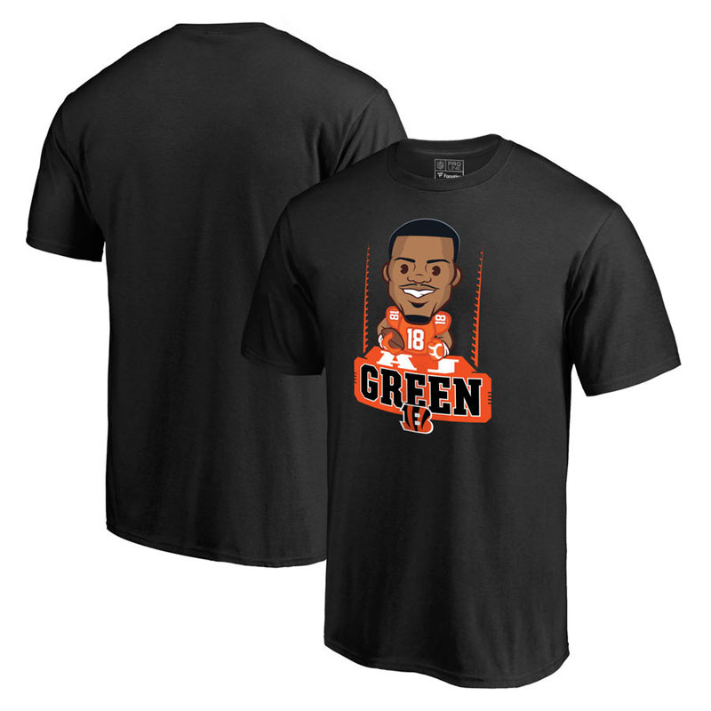 Cincinnati Bengals A.J. Green Black Pro Line Emoji Player T-Shirt