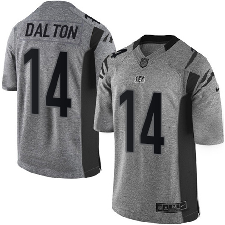 Cincinnati Bengals #14 Andy Dalton Gridiron Gray Limited Jersey