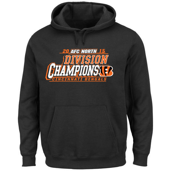 Cincinnati Bengals Black 2015 AFC North Division Champions Pullover Hoodie