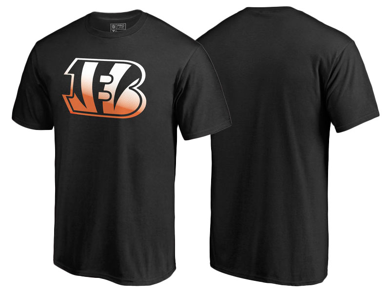 Cincinnati Bengals Black Gradient Logo T-Shirt