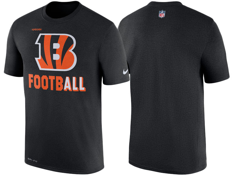 Cincinnati Bengals Black Legend Football Performance Short Sleeve T-Shirt