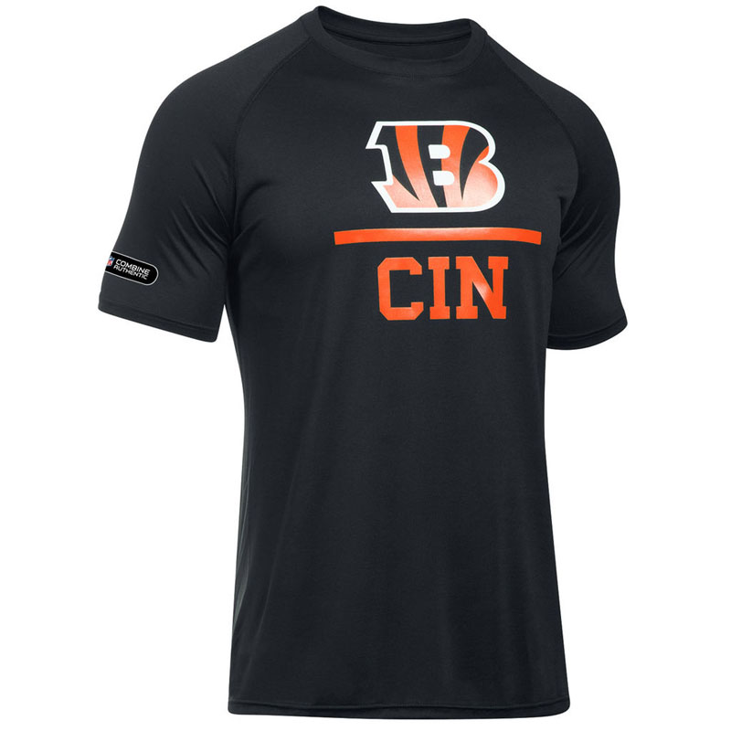 Cincinnati Bengals Black Under Armour Combine Authentic Lockup Tech T-Shirt