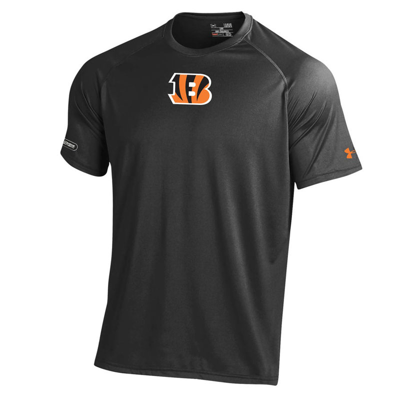 Cincinnati Bengals Black Under Armour NFL Combine Authentic Core Tech T-Shirt