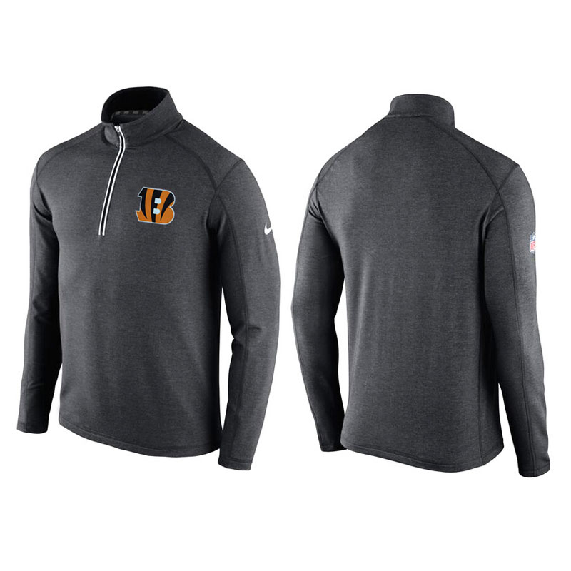 Cincinnati Bengals Gray Game Day Half-Zip Knit Performance Tri-Blend Jacket