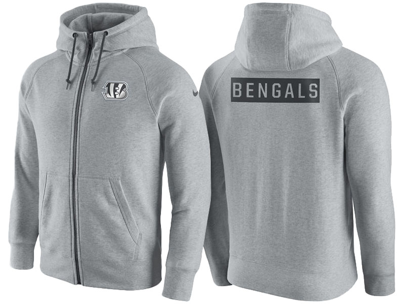 Cincinnati Bengals 2016 Gridiron Gray 2.0 Full-Zip Hoodie