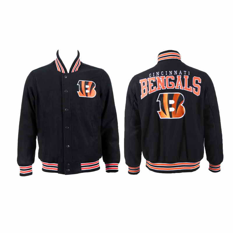 Cincinnati Bengals JH Design Black Domestic Team Color Jacket