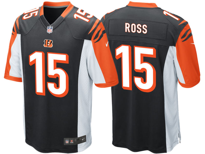 Cincinnati Bengals John Ross Black 2017 Draft Pick Game Jersey