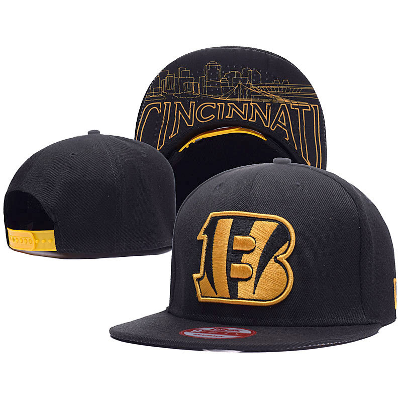 Cincinnati Bengals New Era Black/Gold Super Bowl 50 Gold Collection 9FIFTY Adjustable Hat