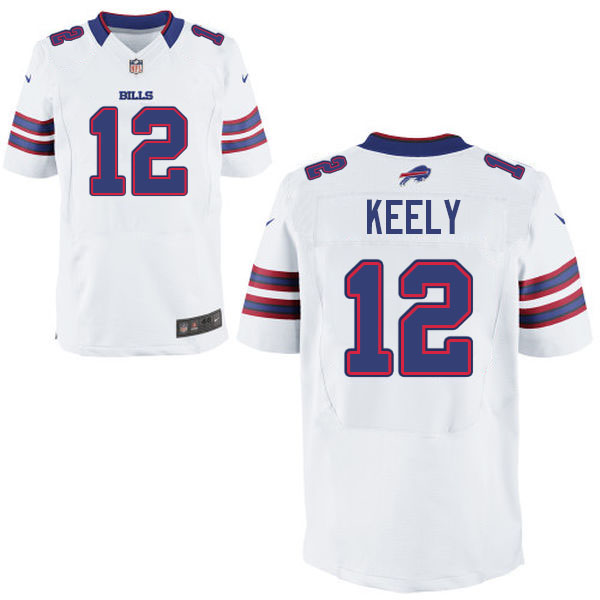 Men's Buffalo Bills #12 Jim Kelly White Elite Jersey