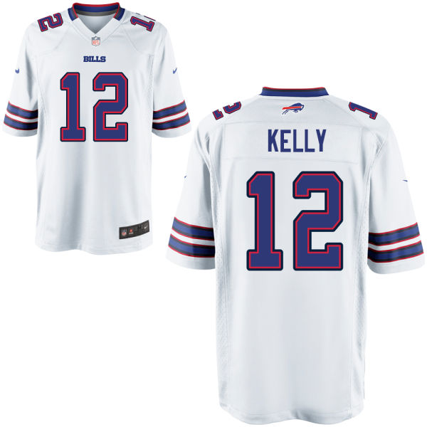 Men's Buffalo Bills #12 Jim Kelly White Game Jersey