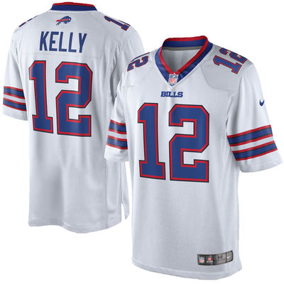 Men's Buffalo Bills #12 Jim Kelly White Limited Jersey