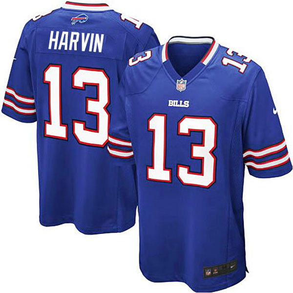 NFL Buffalo Bills #13 Percy Harvin Game Blue Jersey