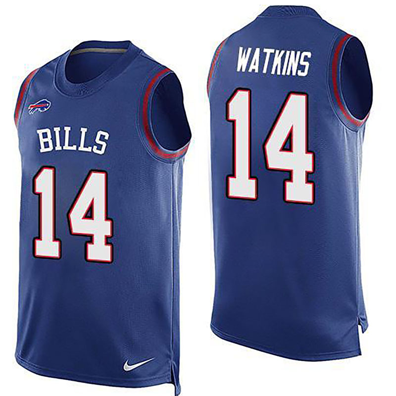 Bills #14 Sammy Watkins Royal Blue Team Color Men NFL Limited Tank Top