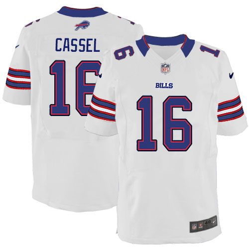 Buffalo Bills #16 Matt Cassel Nike White Elite Jersey