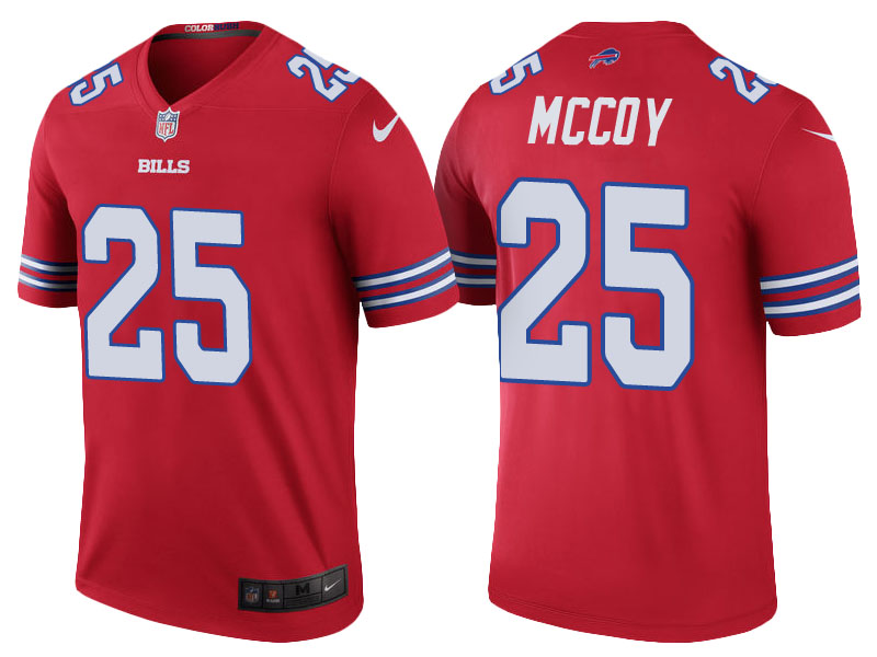 Buffalo Bills #25 LeSean McCoy Red Color Rush Legend Jersey