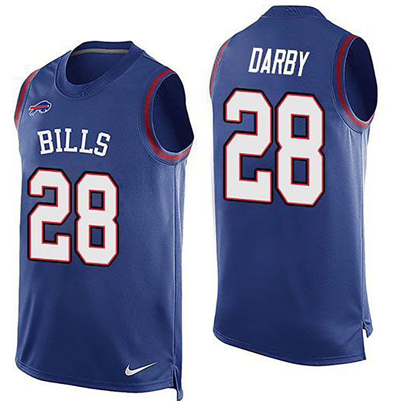 Bills #28 Ronald Darby Royal Blue Team Color Men NFL Limited Tank Top