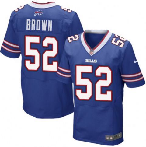 Buffalo Bills #52 Preston Brown Royal Blue Elite Jersey