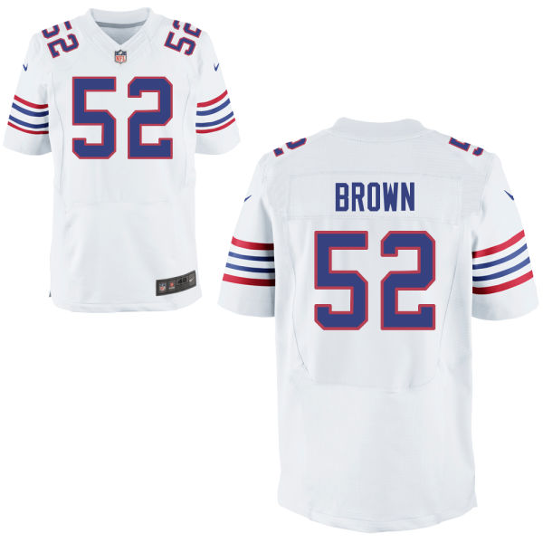 Buffalo Bills #52 Preston Brown White Alternate Elite Jersey