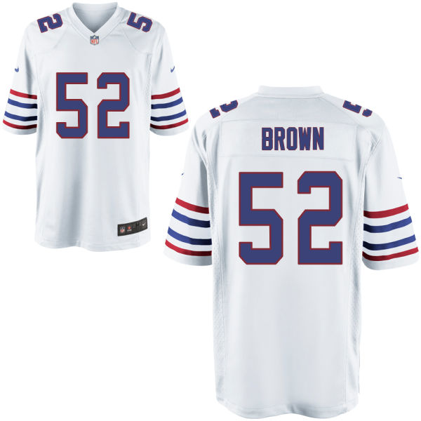 Buffalo Bills #52 Preston Brown White Alternate Game Jersey