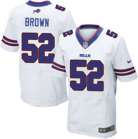 Buffalo Bills #52 Preston Brown White Elite Jersey