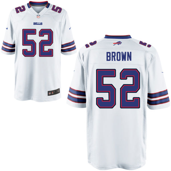 Buffalo Bills #52 Preston Brown White Game Jersey