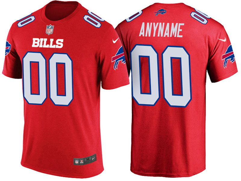 Buffalo Bills Custom Red Name & Number T-Shirt