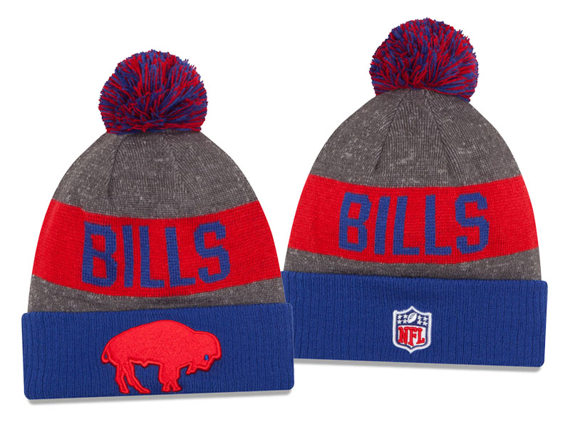 Buffalo Bills Gray New Era 2016 Sideline Sport Pom Winter Knit Hat - Holiday Gift