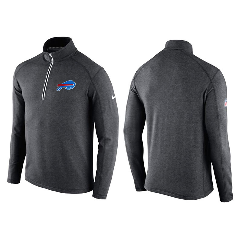 Buffalo Bills Gray Game Day Half-Zip Knit Performance Tri-Blend Jacket