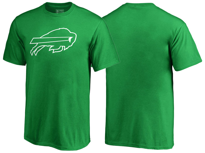 Buffalo Bills Kelly Green White Logo St. Patrick's Day T-Shirt