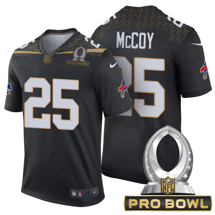 Buffalo Bills #25 LeSean McCoy Black 2016 Pro Bowl Game Jersey