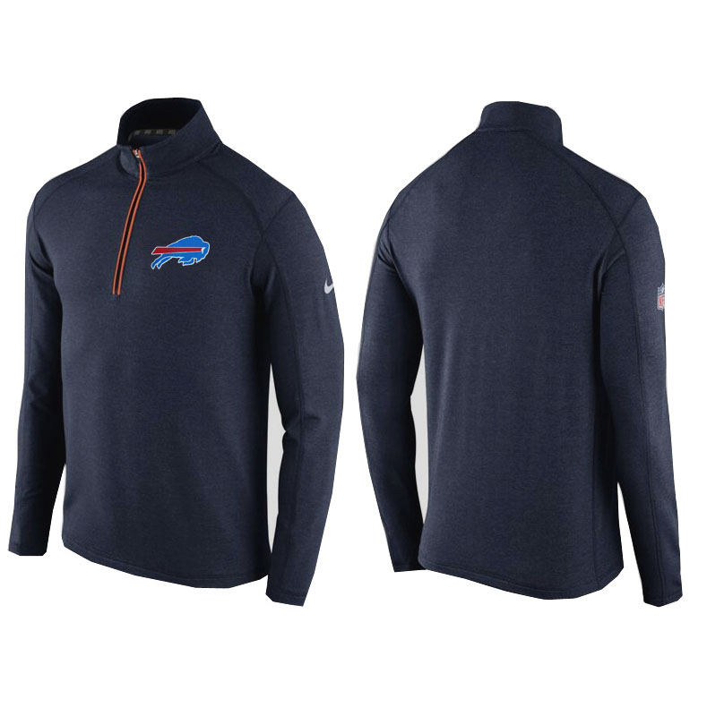 Buffalo Bills Navy Game Day Half-Zip Knit Performance Tri-Blend Jacket