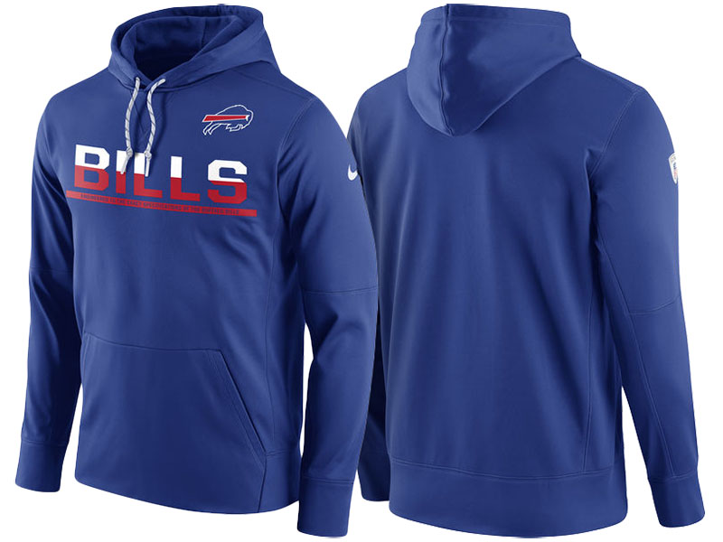 Buffalo Bills Royal Circuit Thermafit Sideline Warm Pullover Performance Hoodie