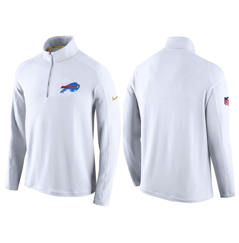 Buffalo Bills White Game Day Half-Zip Knit Performance Tri-Blend Jacket