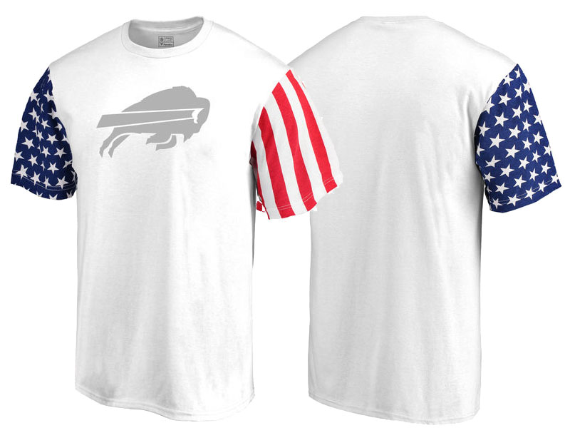 Buffalo Bills White Independence Day Stars & Stripes T-Shirt