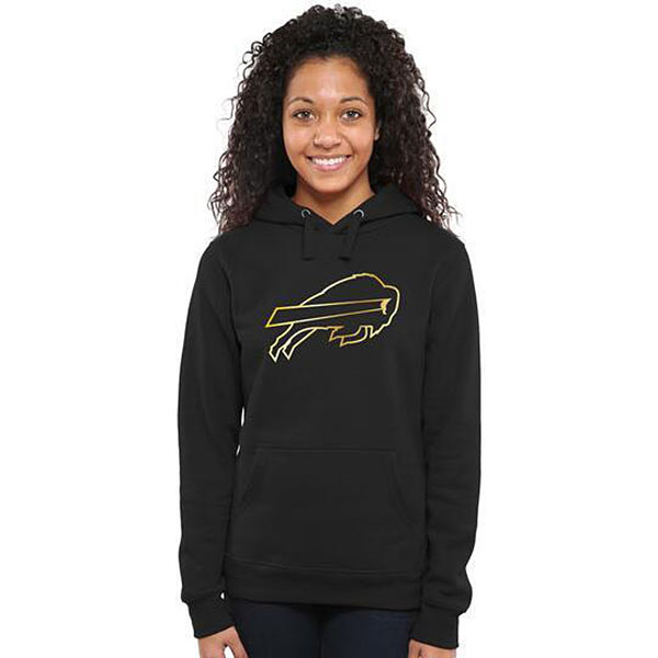 Women's Buffalo Bills Black Gold Collection Pullover Hoodie