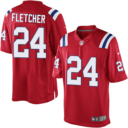 Nike New England Patriots #24 Bradley Fletcher Red Elite Alternate Jersey