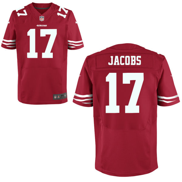 Mens San Francisco 49ers #17 Brandon Jacobs Nike Red Elite Jersey