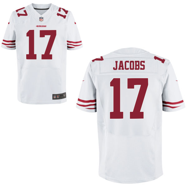 Mens San Francisco 49ers #17 Brandon Jacobs Nike White Elite Jersey