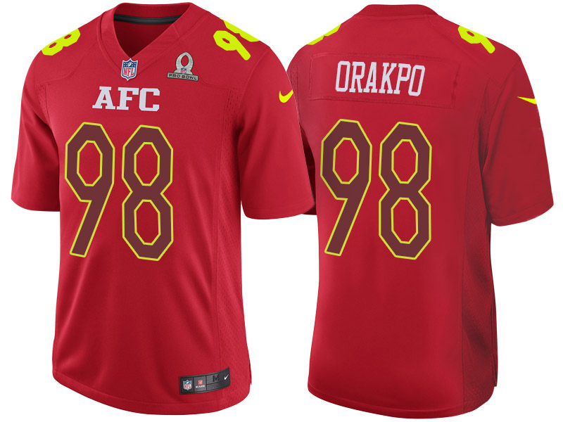 2017 Pro Bowl AFC Brian Orakpo Red Game Jersey