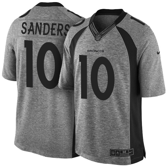 Denver Broncos #10 Emmanuel Sanders Gridiron Gray Limited Jersey