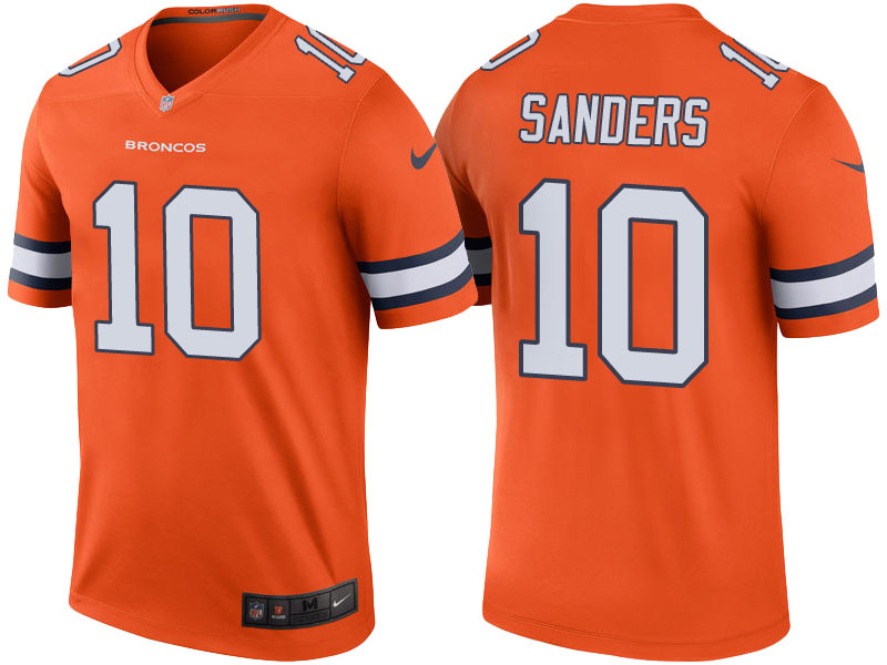 Denver Broncos #10 Emmanuel Sanders Orange Color Rush Legend Jersey