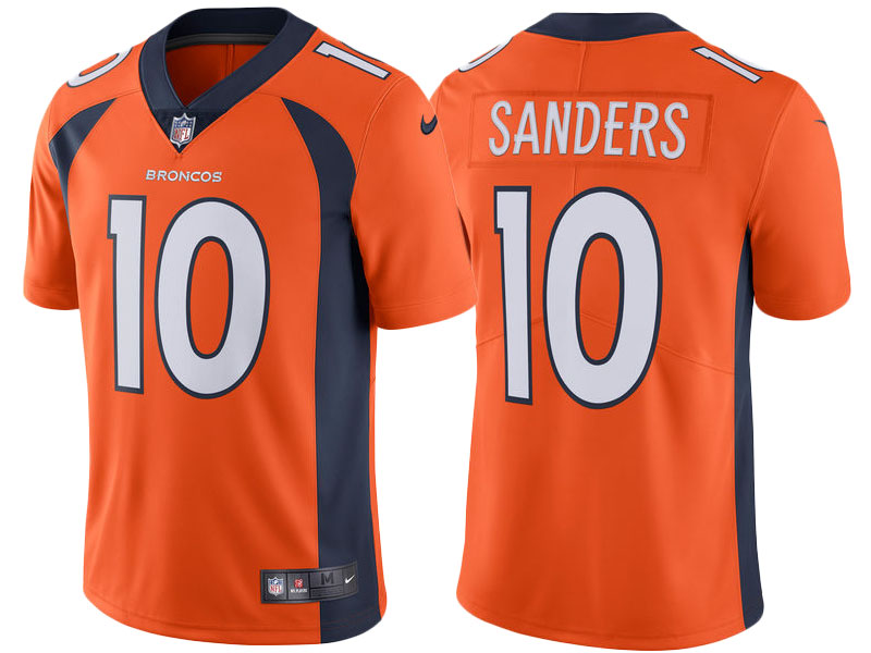 2017 Denver Broncos #10 Emmanuel Sanders Orange Vapor Untouchable Limited Jersey