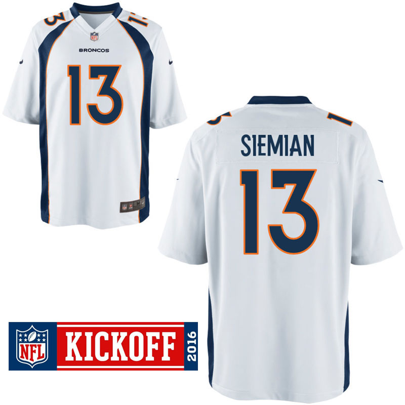 NFL Kickoff Denver Broncos #13 Trevor Siemian White Limited Jersey