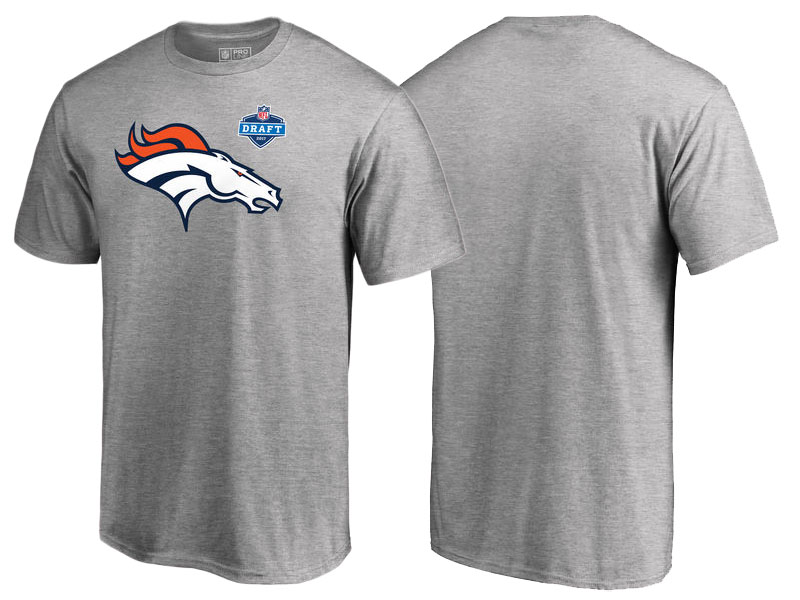 Denver Broncos Heather Gray 2017 NFL Draft Athletic Heather T-Shirt