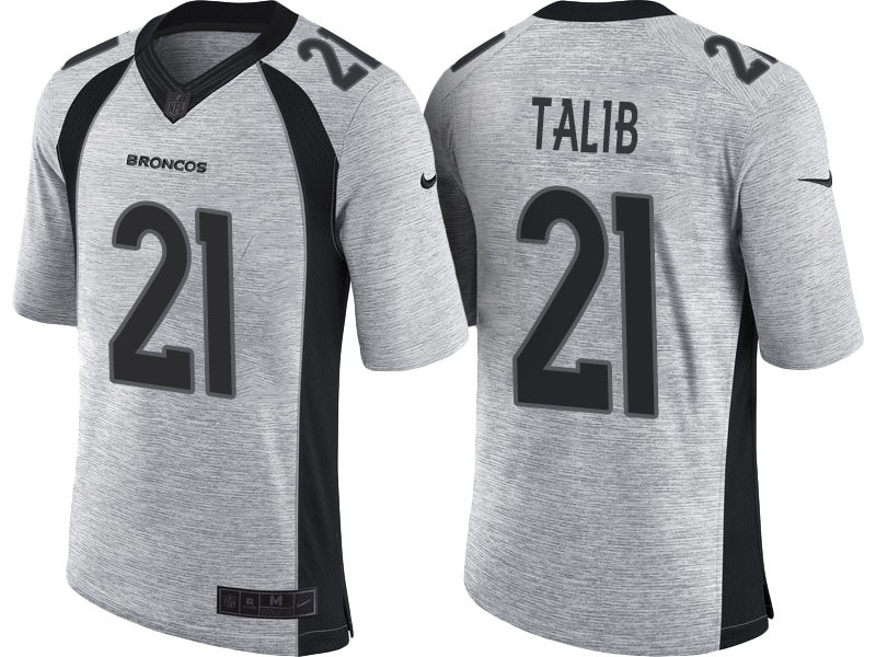 Denver Broncos #21 Aqib Talib 2016 Gridiron Gray II Limited Jersey