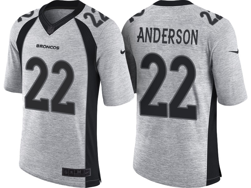 Denver Broncos #22 C.J. Anderson 2016 Gridiron Gray II Limited Jersey