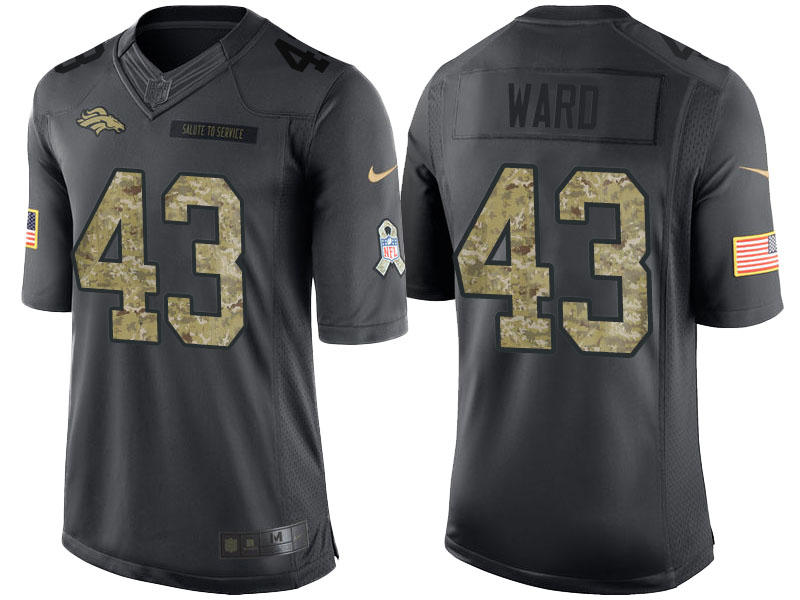 Denver Broncos #43 T.J. Ward Anthracite 2016 Salute to Service Limited Jersey