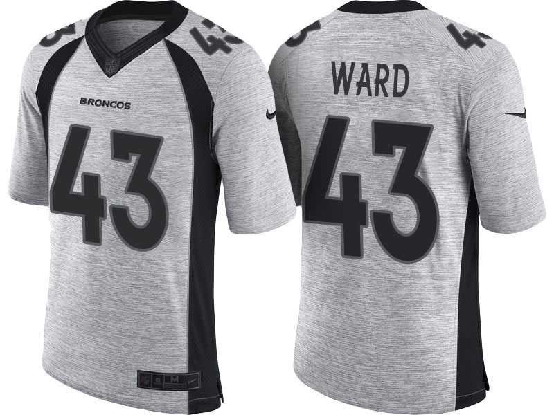 Denver Broncos #43 T.J. Ward 2016 Gridiron Gray II Limited Jersey