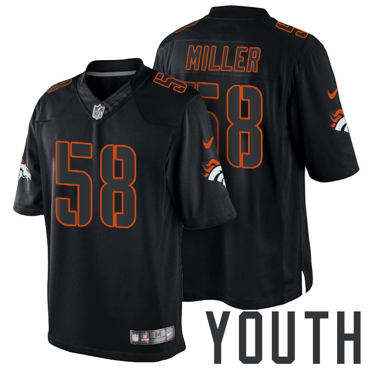 Youth Denver Broncos #58 Von Miller Black Impact Limited Jersey