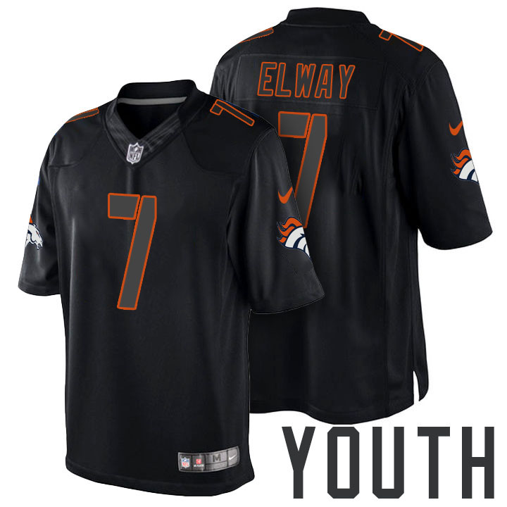 Youth Denver Broncos #7 John Elway Black Impact Limited Jersey